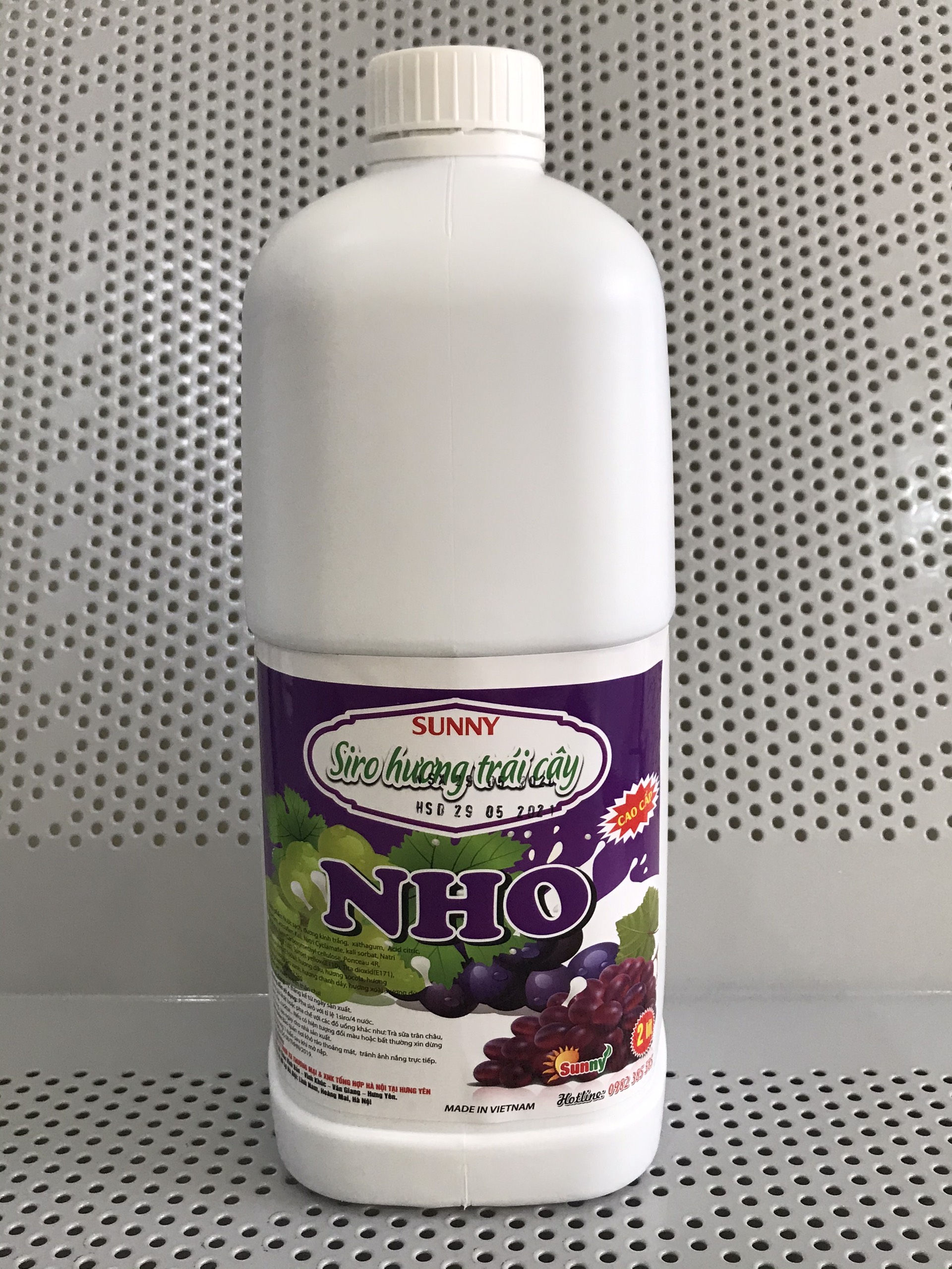 Siro hoa quả can vuông 2lít vị Nho