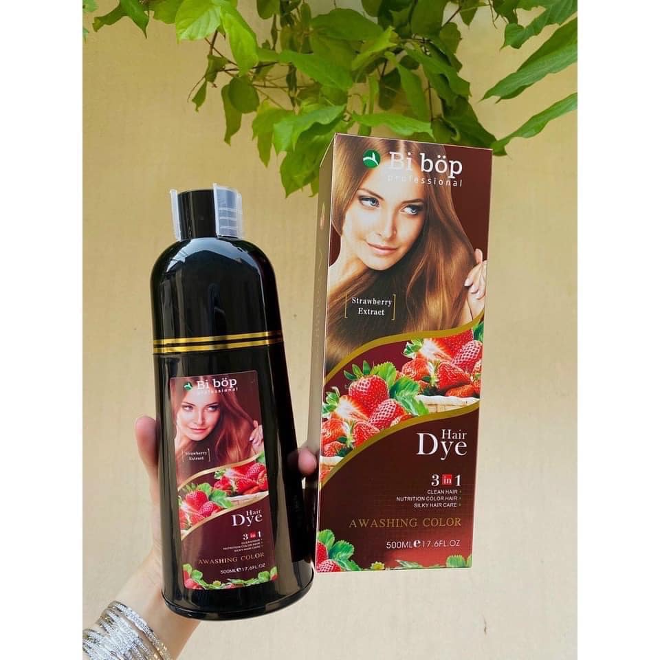 DẦU GỘI PHỦ BẠC ĐEN (NÂU) TÓC BIBOP  - GỘI LÀ ĐEN TÓC ( NÂU TÓC )