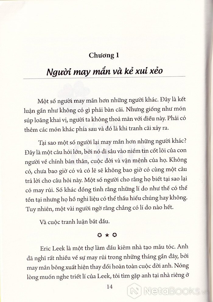 Sách: Yếu Tố May Rủi - The Luck Factor