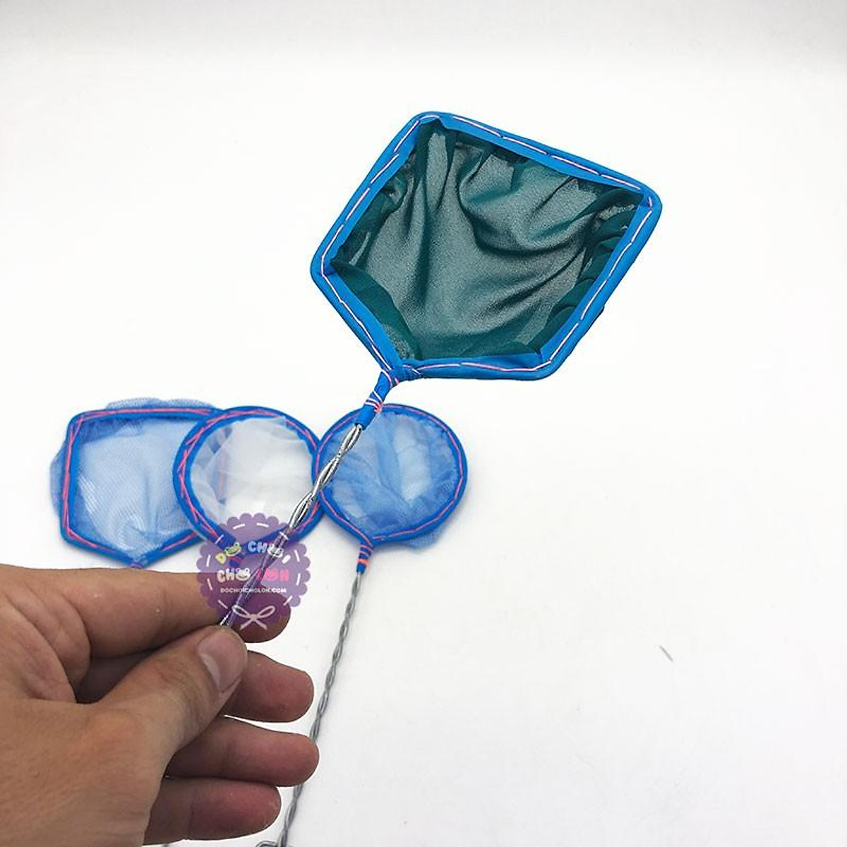 Vợt bắt cá vuông, tròn cán dài 27 cm