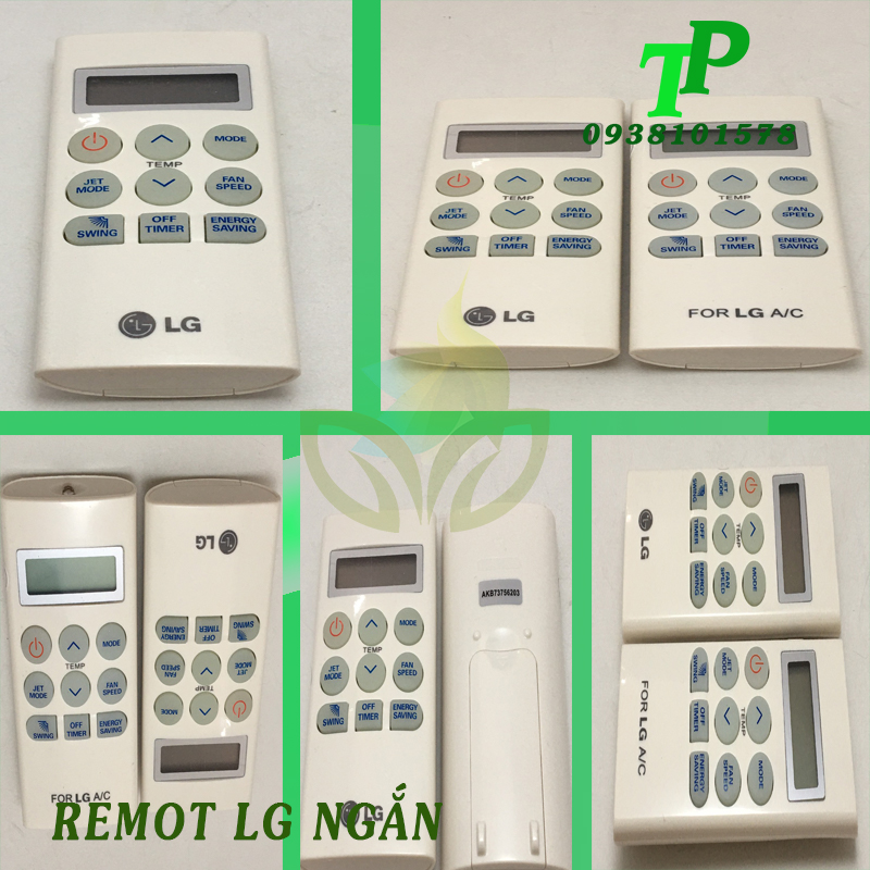 Điều khiển, remote máy lạnh điều hòa lg ngắn trắng