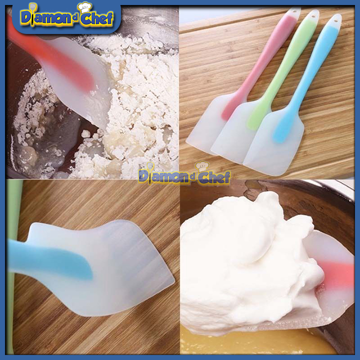 Cây vét bột silicon lưỡi trong 21cm (phới silicon)