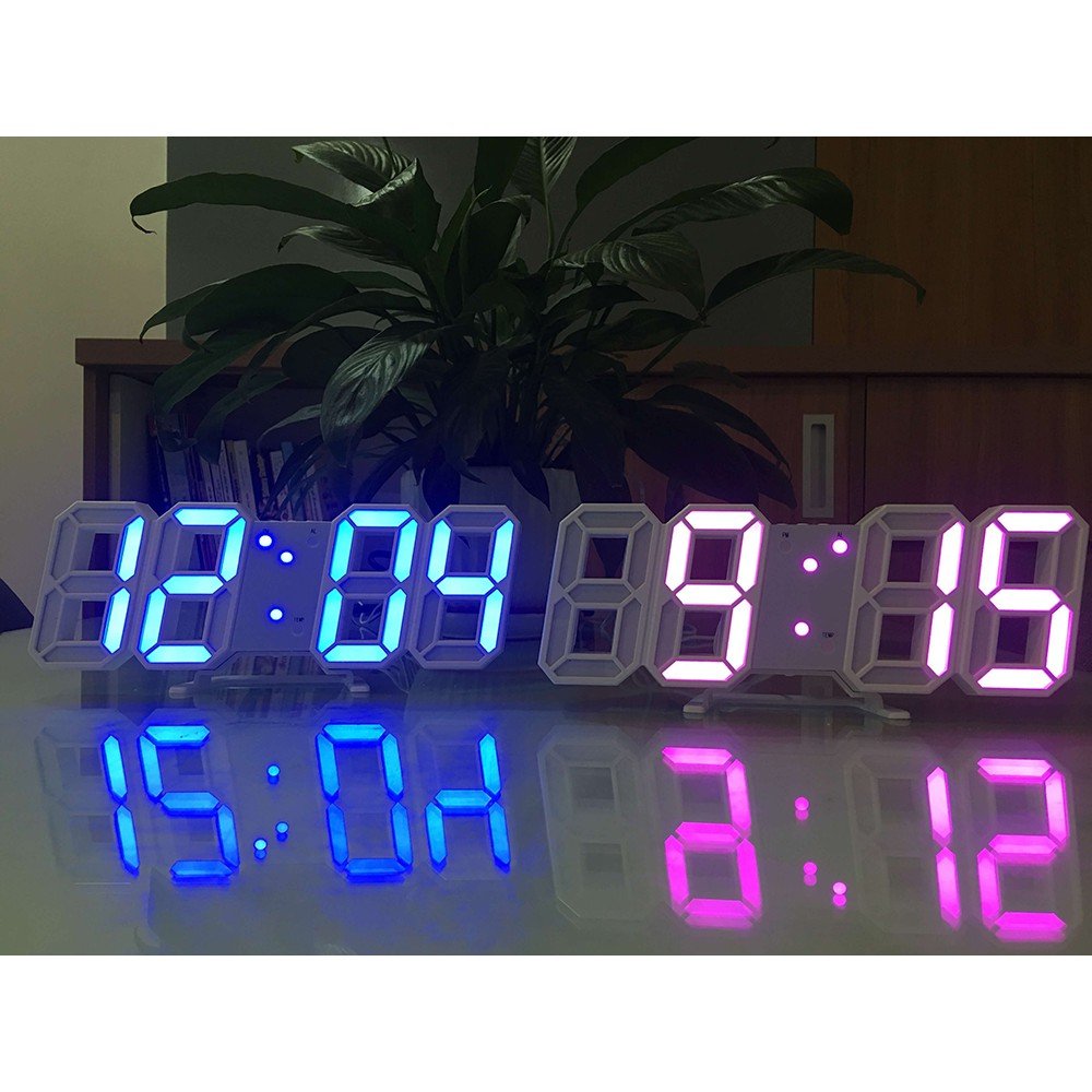 Đồng hồ led treo tường, để bàn 3d smart clock.