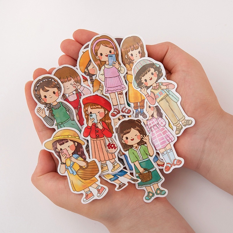 [FREESHIP] D3 - Set 20 sticker cậu bé, cô bé, con người