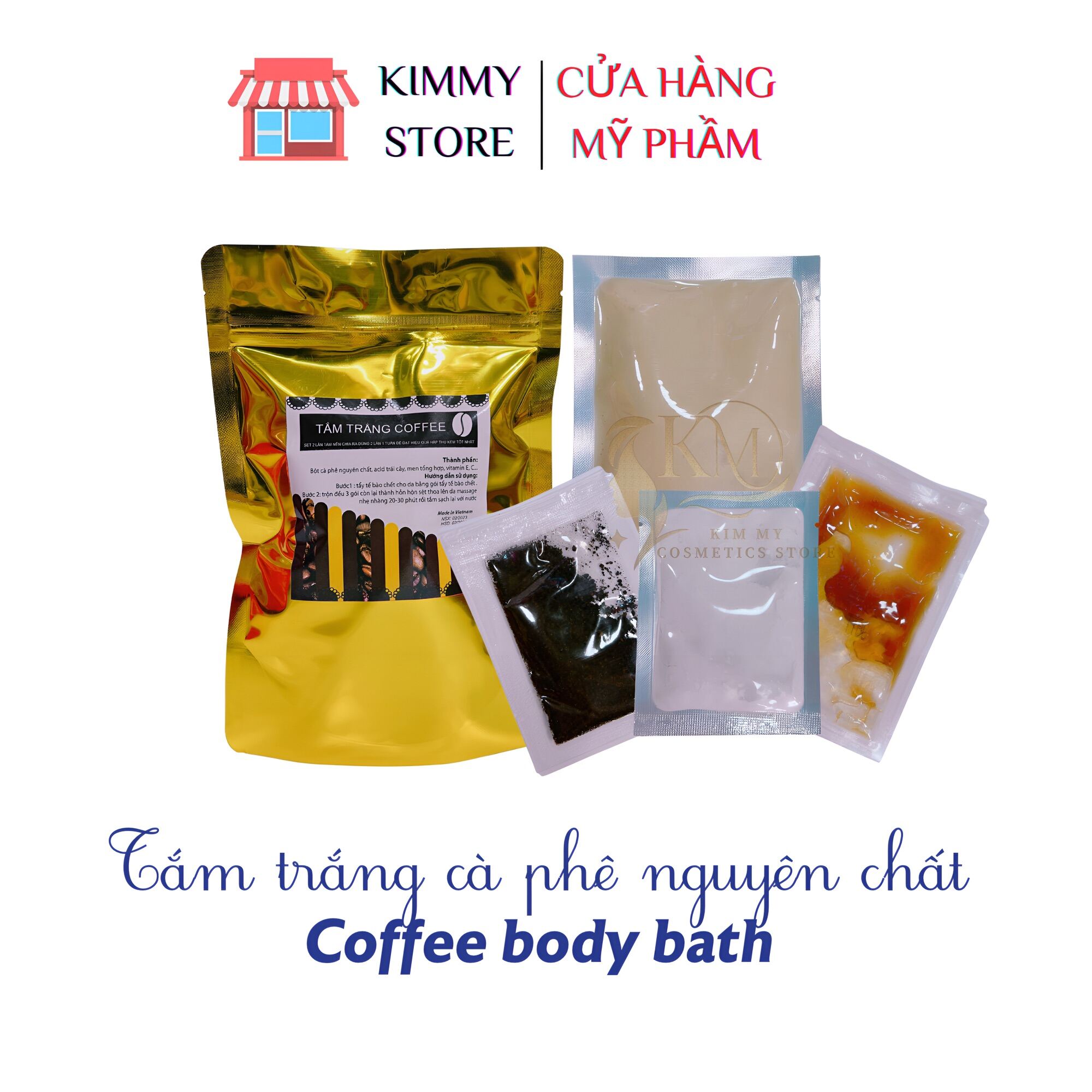 Combo 1 set tắm trắng coffee cà phê vỏ vàng