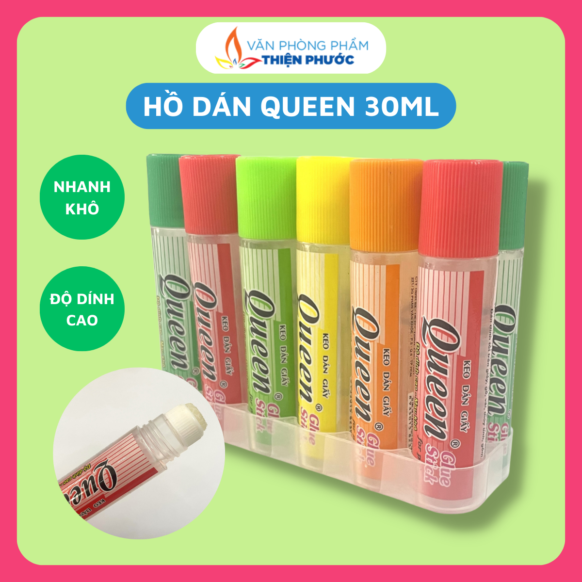 Hồ nước dán giấy Queen 30ml THIỆN PHƯỚC