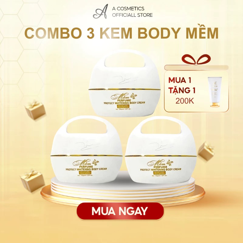 [Tặng Kem ủ trắng] ComBo 3 kem body mềm Acosmetics, 150mlx3
