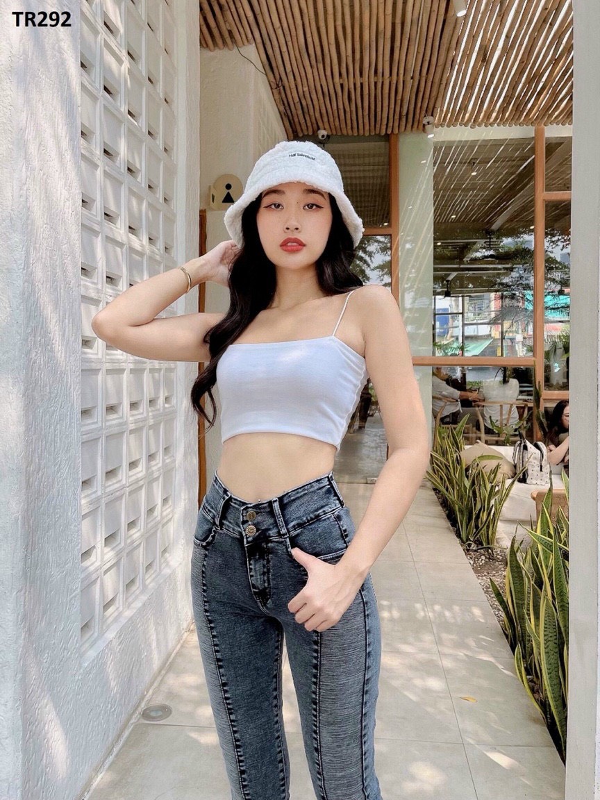 Quần Jeans Nữ Lưng Cao Co Giãn Đắp Thân Tôn Dáng