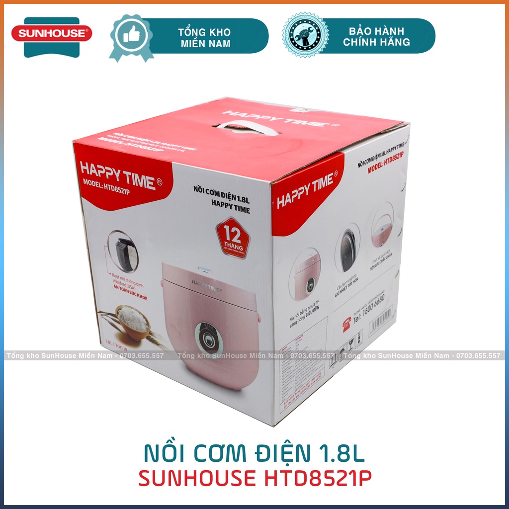NỒI CƠM ĐIỆN 1.8L HAPPY TIME HTD8521P - FULLBOX