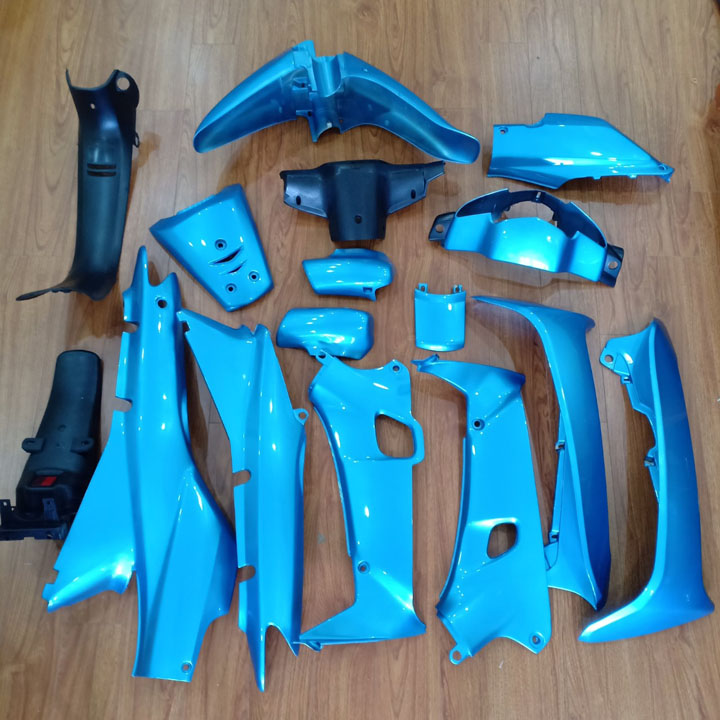 [TẶNG TEM] Bộ dàn áo xe WAVE anpha - Wave zx - wave 110 đời xe 1997 đến 2006, nhựa nguyên sinh ABS màu XANH NGỌC A540 - có ƯU ĐÃI MIỄN PHÍ BỘ TEM 3 lớp sịn.