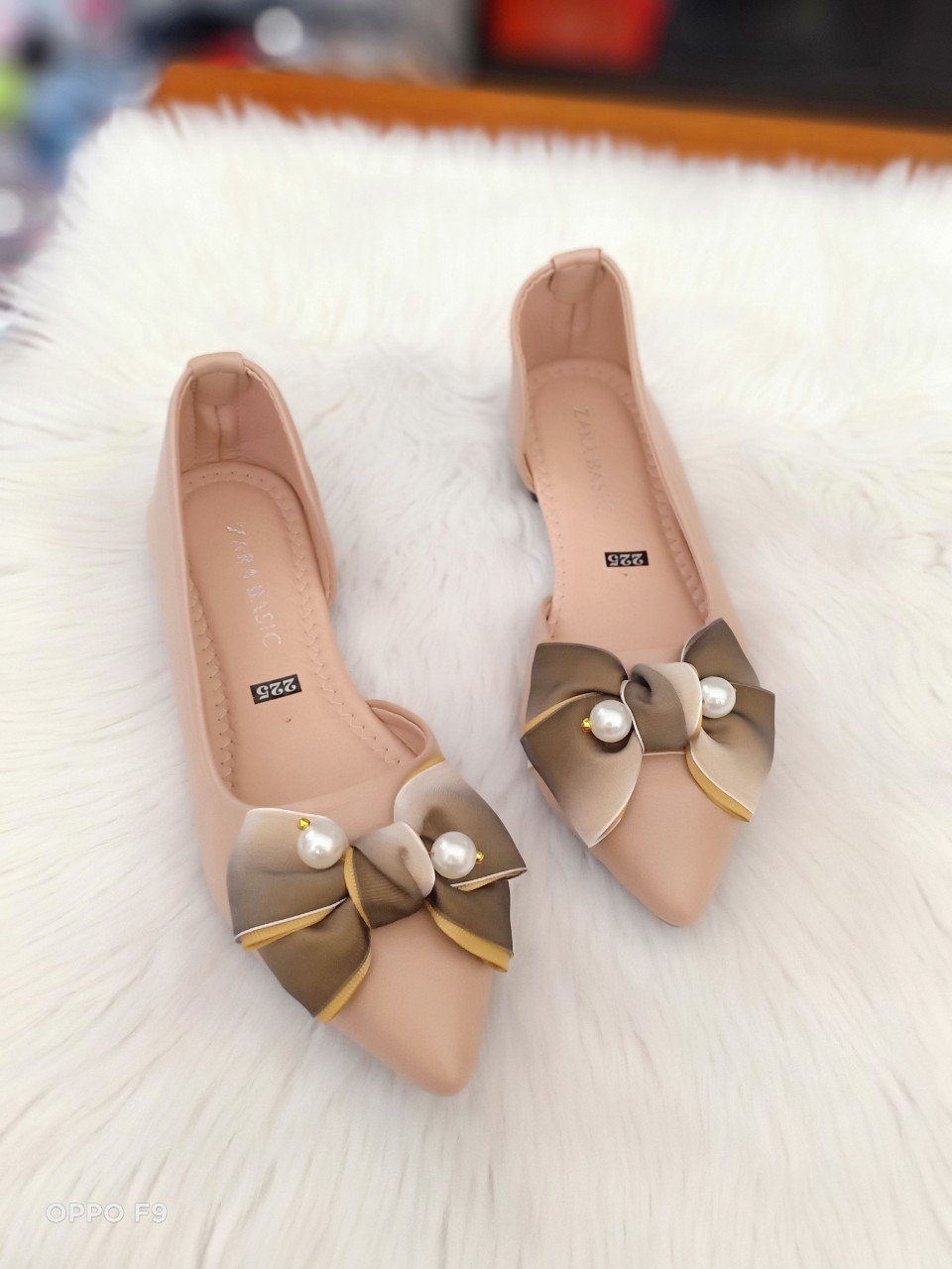 GIÀY BÚP BÊ NỮ HỞ EO PHỐI NƠ