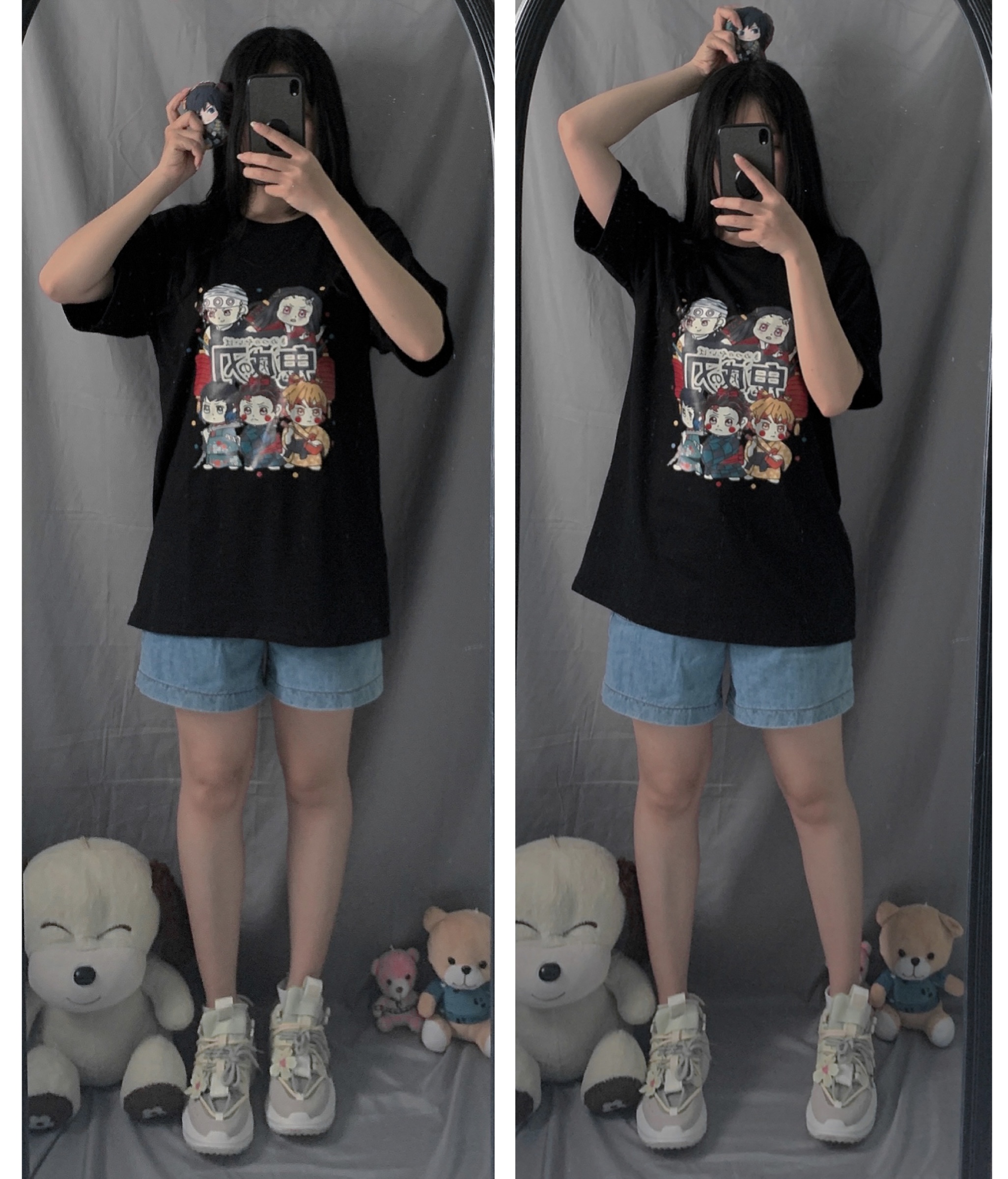 Áo Thun Kimetsu no Yaiba - Phố Đèn Đỏ Arc Chibi Unisex