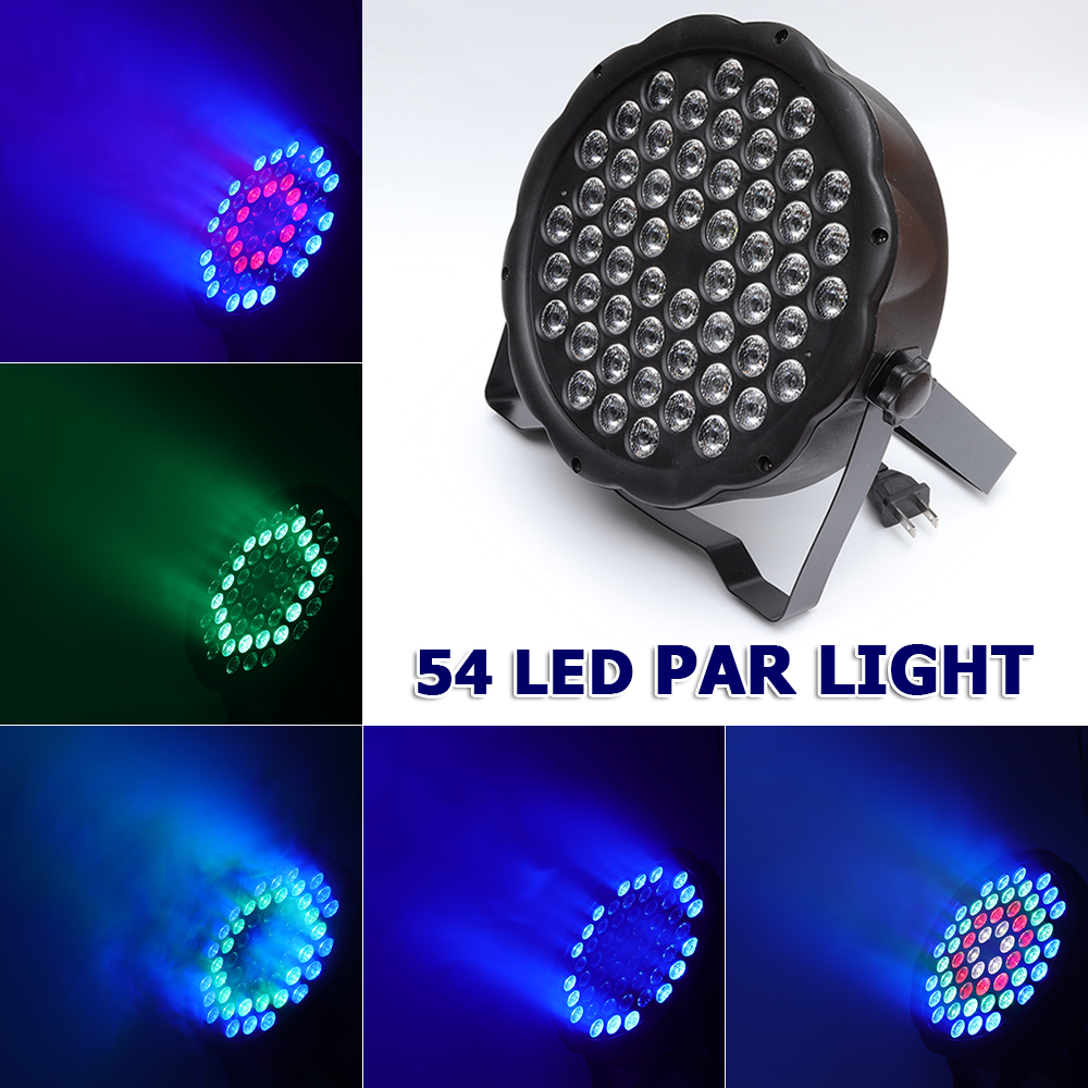 Đèn sân khấu Flat Par Light 54 Led Cảm ứng âm thanh - 54 Led Plastic Flat Par Light