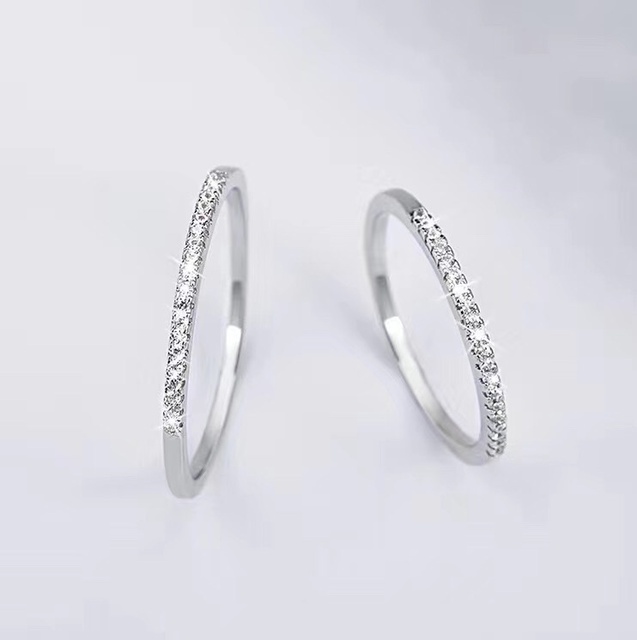 NHẪN BẠC TA GẮN ĐÁ TRẮNG NHỎ XINH XẮN CAM KẾT BẠC TA CHUẨN SÁNG ĐẸP TNJ  - TRANG SỨC BẠC TNJ CAM KẾT HÀNG CHUẨN ẢNH CHẤT LƯỢNG TỐT PHỤC VỤ TẬN TÌNH CHU ĐÁO