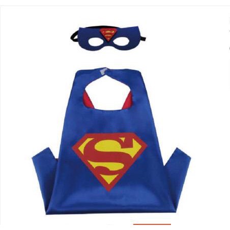 Aó choàng siêu nhân, áo choàng siêu anh hùng super man, công chúa kèm mặt nạ cho trẻ em