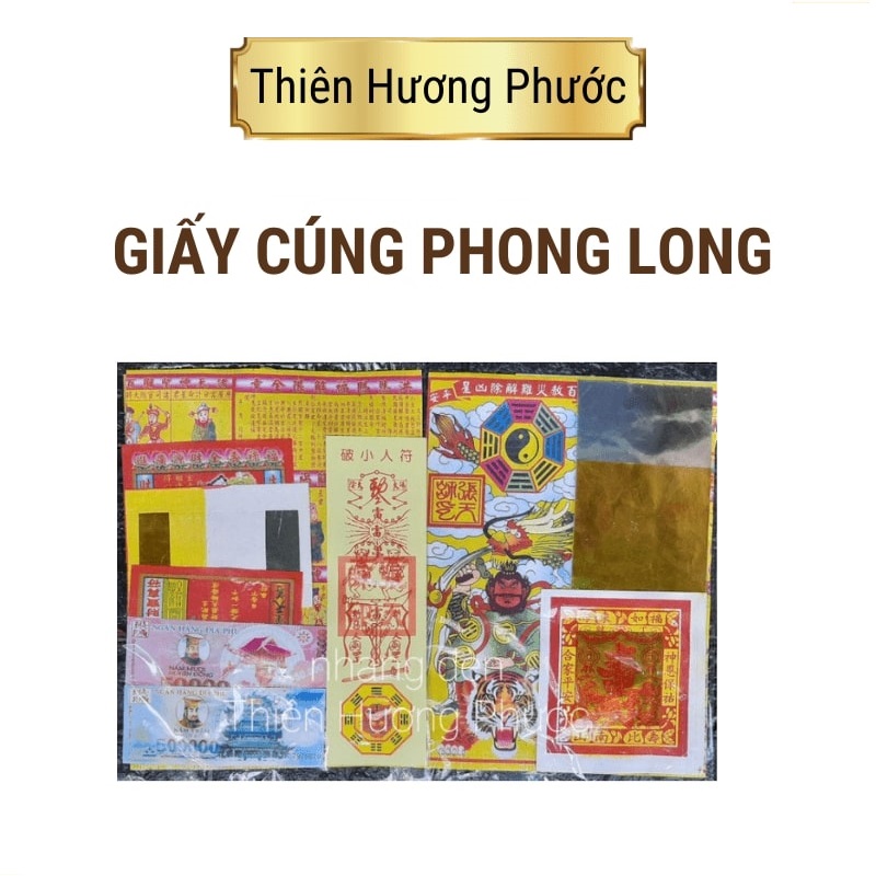 Cúng phong long gồm tiền vàng mã có giấy vuốt xui