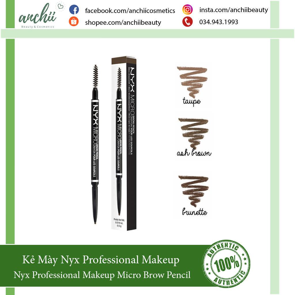 [TOP 1 UY TÍN] Kẻ Mày Nyx Professional Makeup Micro Brow Pencil