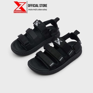 Giày Sandal Nam Nữ ZX 3719 quai ngang All Black thumbnail
