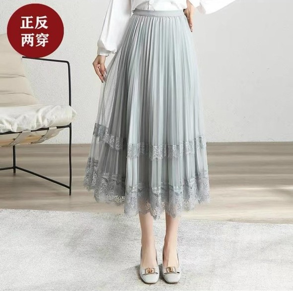 Chân váy voan ly - có thể mặc 2 kiểu khác nhau