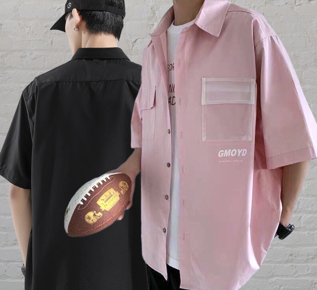 Áo sơ mi nữ lụa mango Unisex tay lỡ phối túi trong cực hot