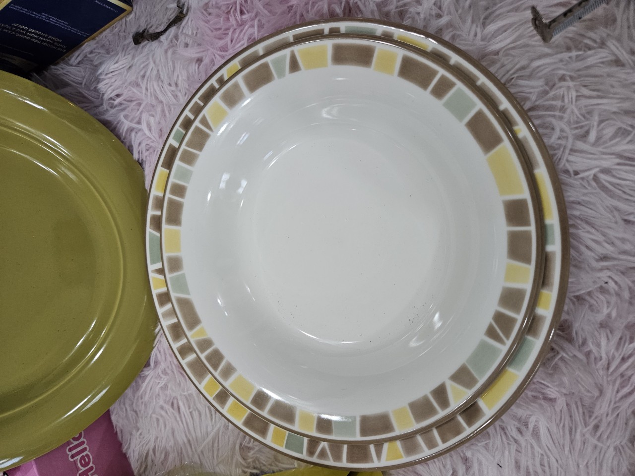 Đĩa gốm sứ men Nhật sâu lòng 22cm và 24cm siêu dày dặn
