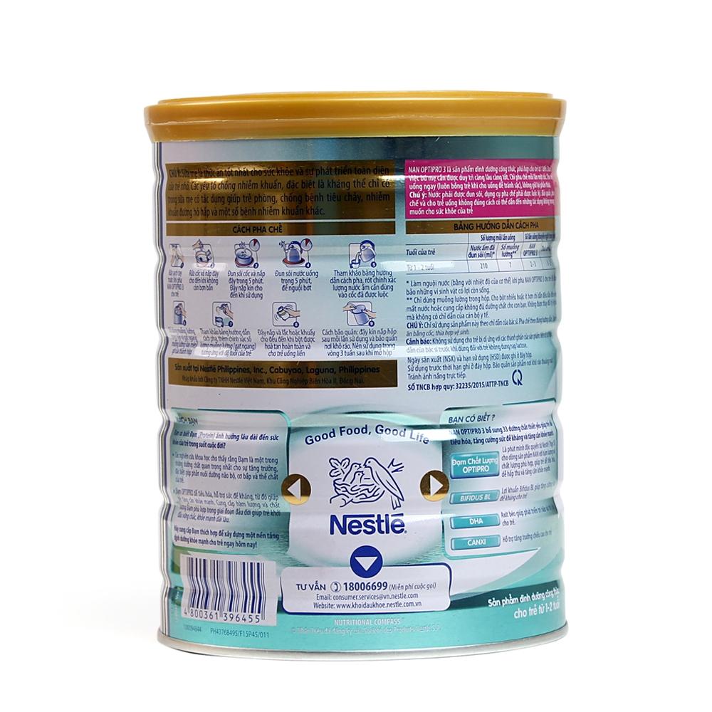 Sữa Bột Nestlé NAN Optipro Số 3 - Hộp 900g (Dành cho trẻ 1-2 tuổi)