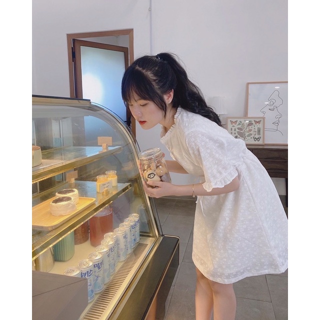 [3-5/8 Hoàn Tiền 25%]Đầm hoa nổi form ngắn