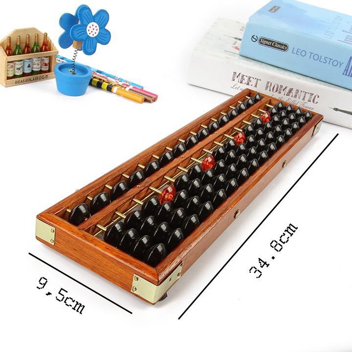 Bàn tính Soroban gỗ cao cấp 15 cột