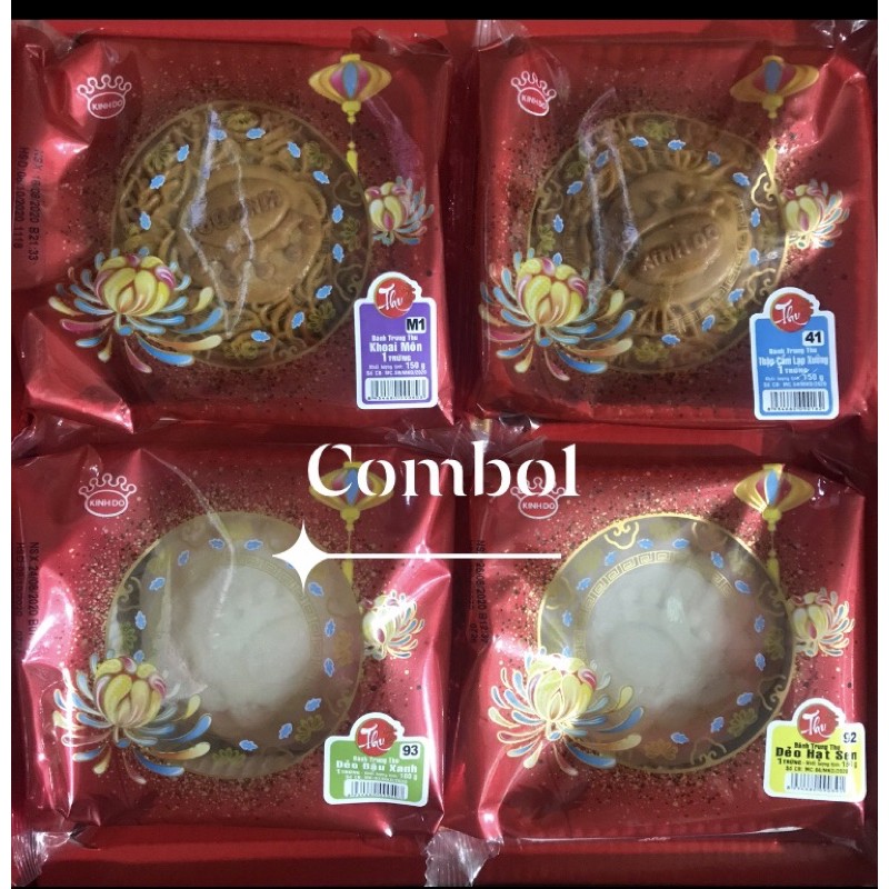 Combo 4 bánh trung thu Kinh Đô đủ loại (khách được chọn combo và chọn vị)