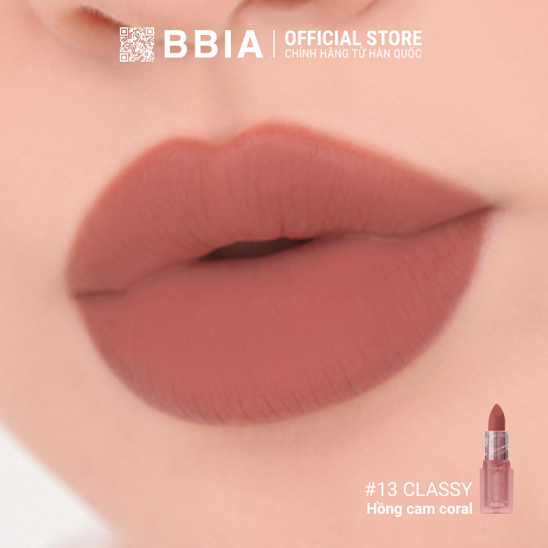 [Màu 13] Son thỏi Lì Bbia Last Powder Lipstick Classy Edition (3.5g)