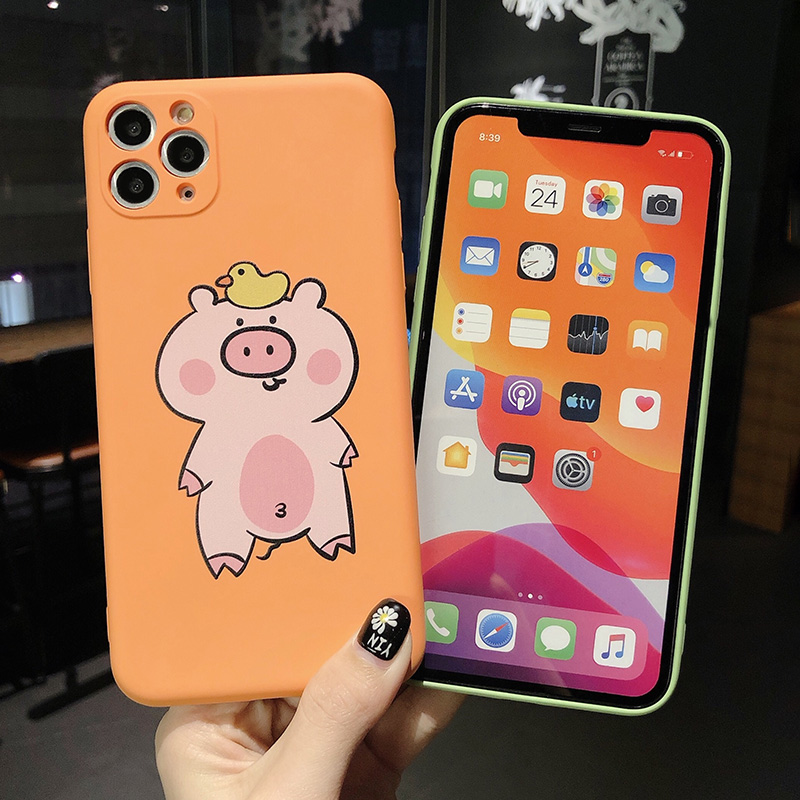 Ốp Lưng Silicon Màu Bảo Vệ CAMERA Animals