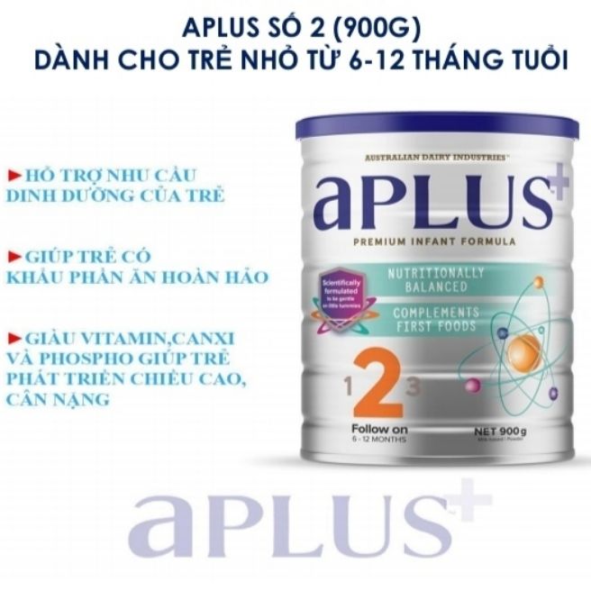 Sữa aPLUS số 2 (900g), dành cho trẻ nhỏ từ 6-12 tháng tuổi
