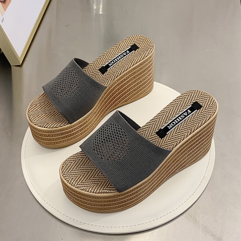 Dép xuồng nữ đế cao 7cm siêu nhẹ