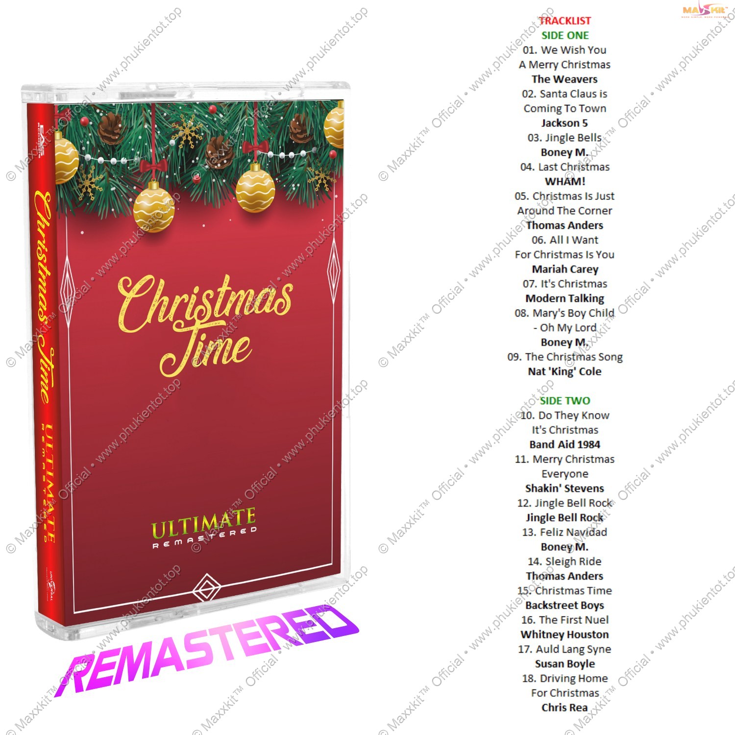 Băng cassette Christmas Time (Ultimate Collection) - Nhạc Giáng Sinh Quốc Tế Chọn Lọc - Wham - michael jackson - whiteney houston - backstreet boys - EAS Records