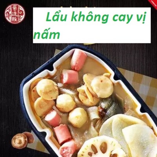 Lẩu tự sôi vị nấm KHÔNG CAY