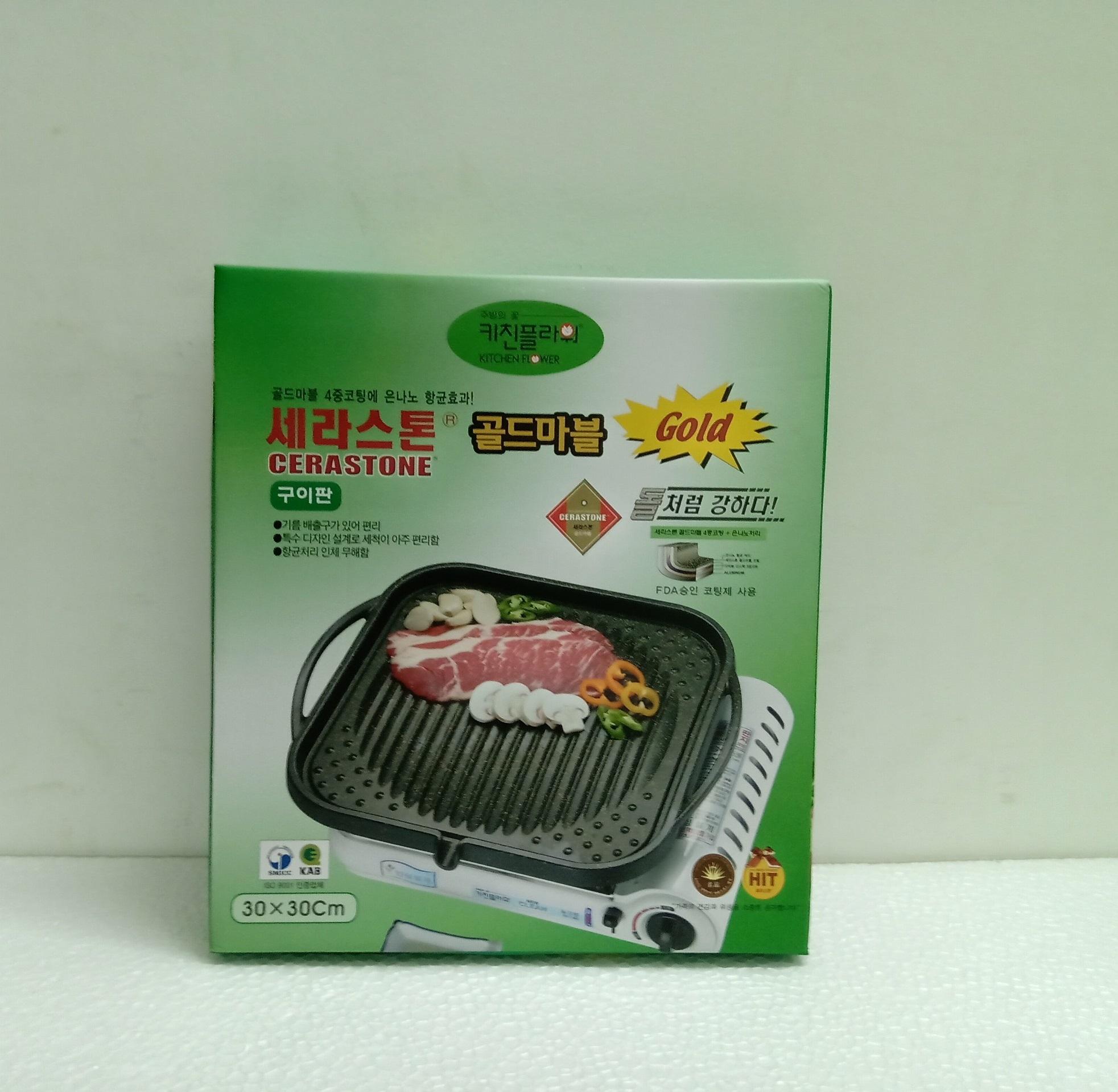 Khay nướng Hàn Quốc Kitchen Flower Cerastone 30x30cm