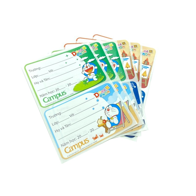 Combo 2 tập Nhãn vở campus Doraemon NT-DOR-12-1