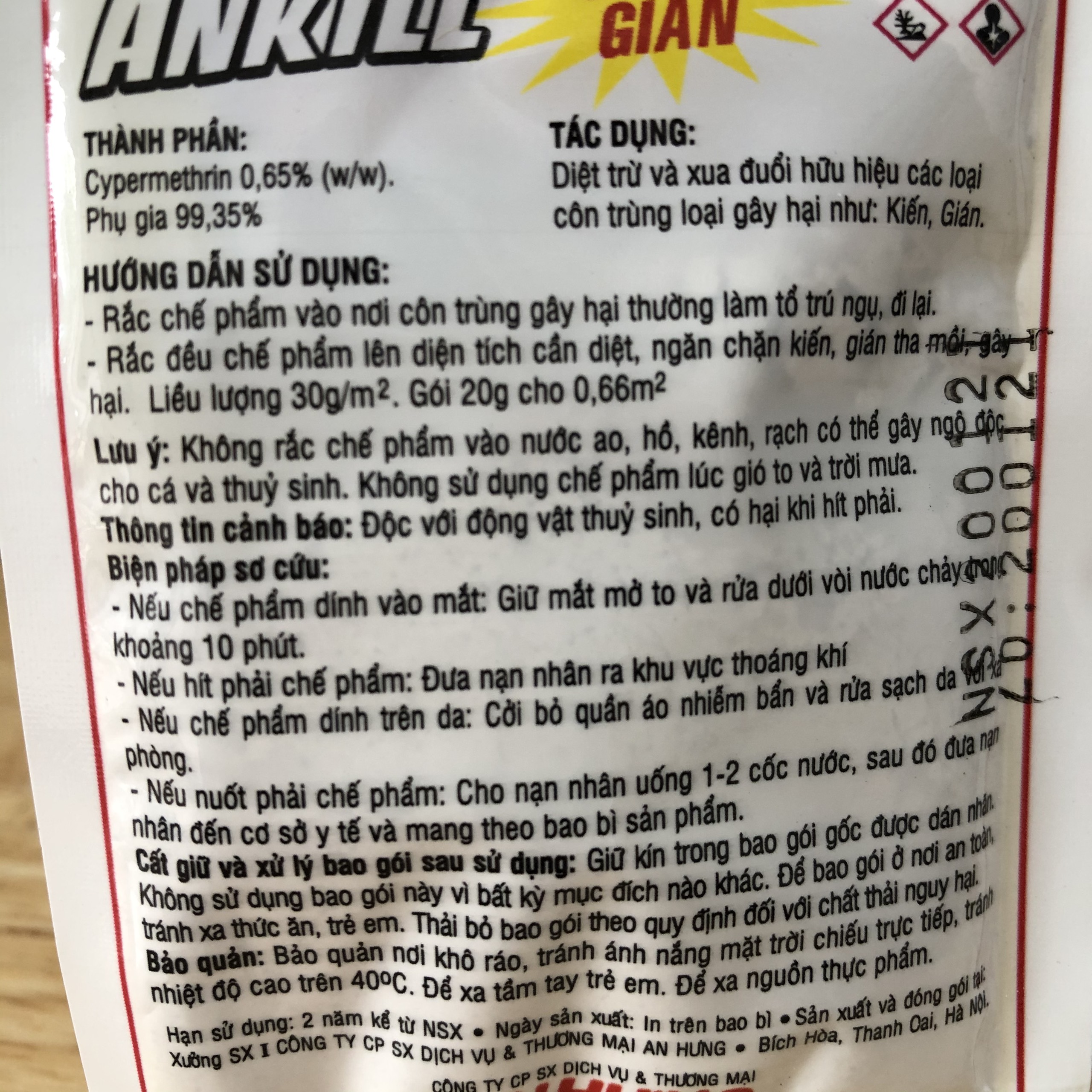 Thuốc diệt kiên gián Ankil 20g