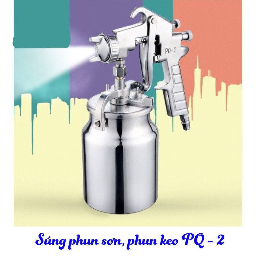 Súng phun sơn, phun keo PQ-2 - Dùng máy nén khí