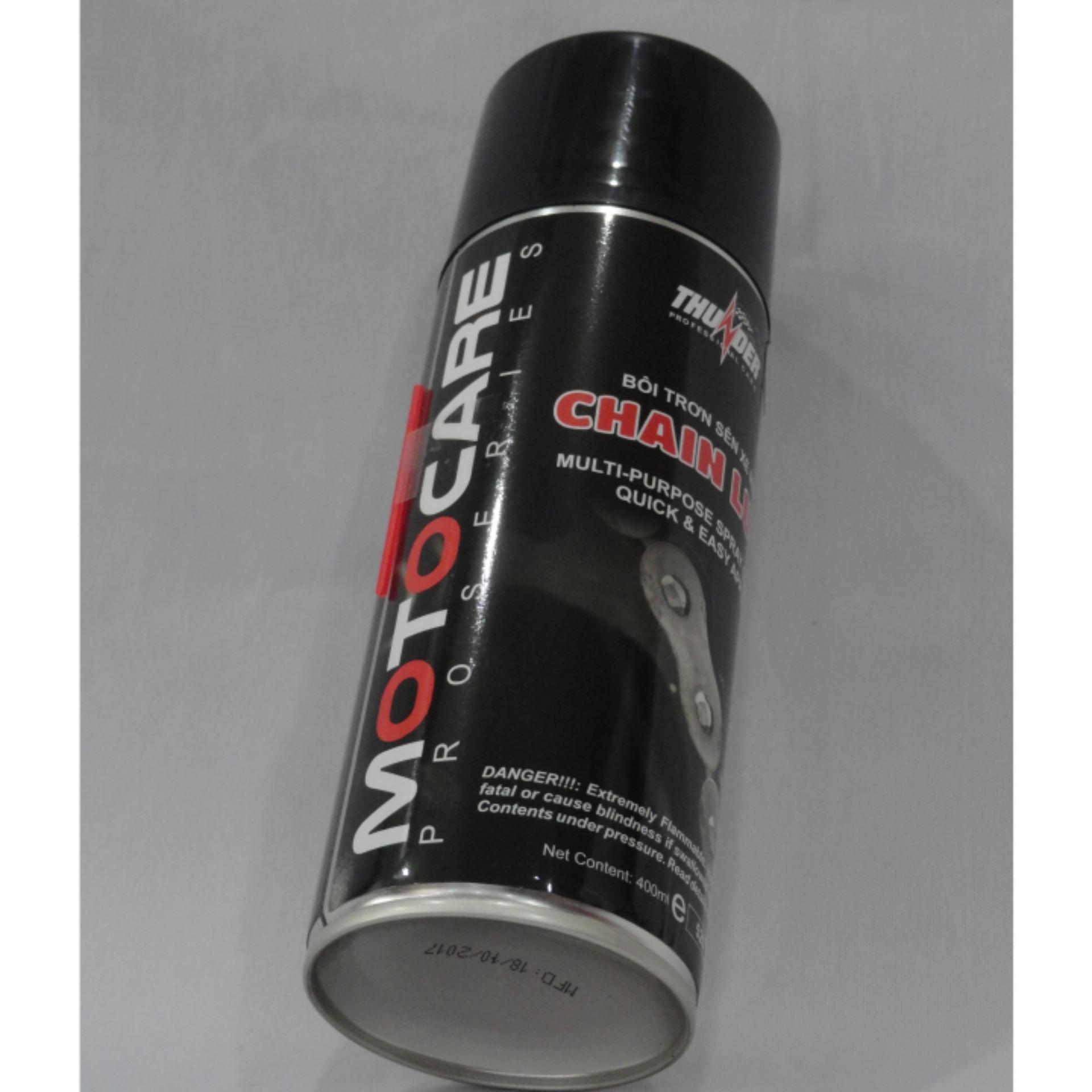 CHAI XỊT DÂY SÊN XE MÁY THUNDER 400ml (ĐEN)