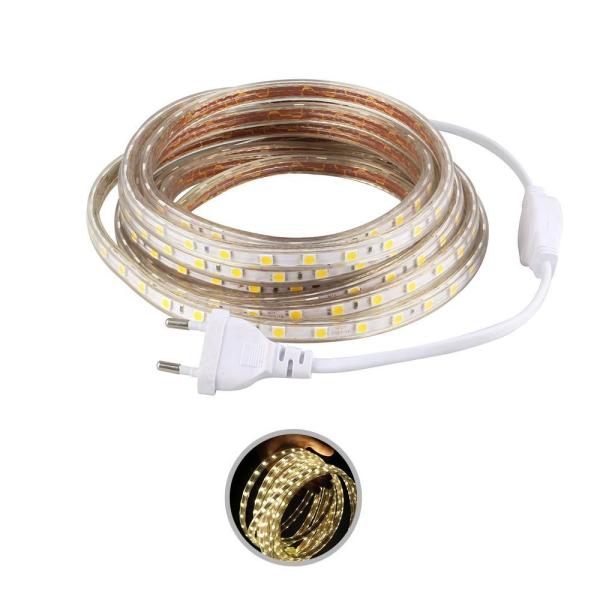 Bộ 20 mét đèn Led dây 5050/220V 1 màu và 1 đầu nối dây nguồn