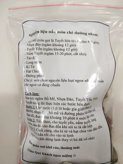 [HCM]Chè dưỡng nhan