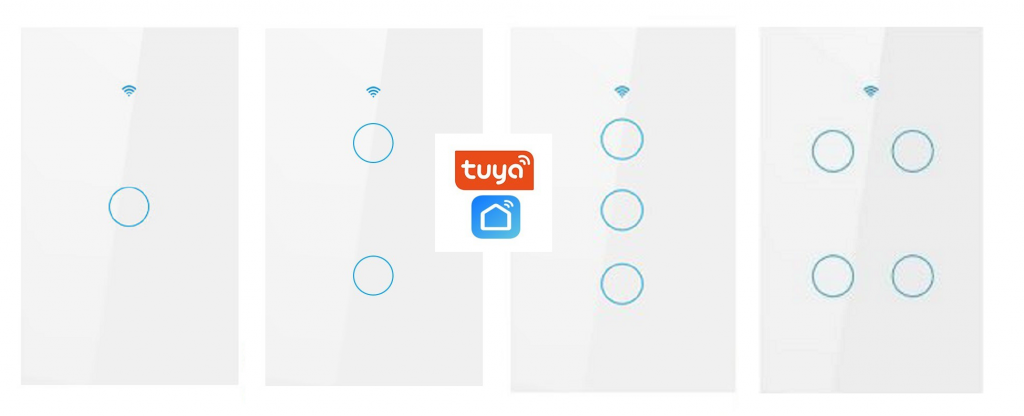 Công tắc thông minh Wifi + RF433mhz TUYA (Có N) - TUYA Wifi Smart Switch