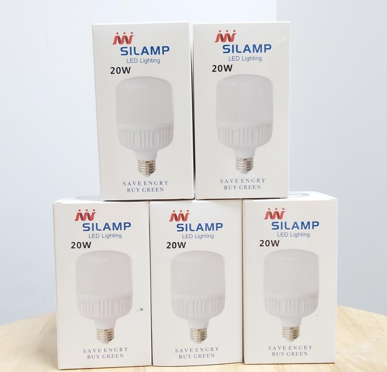 Combo 05 bóng đèn led 20w e27 búp led 20w e27