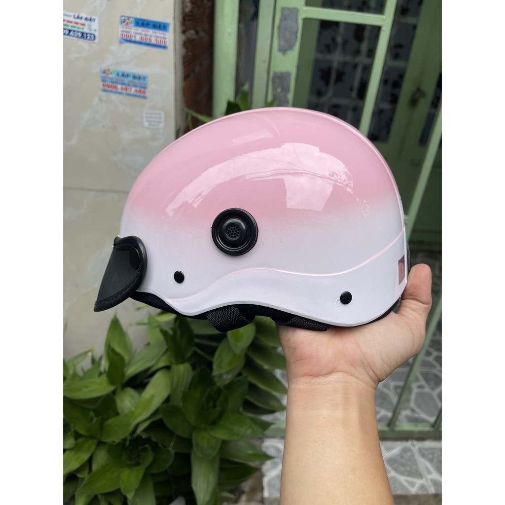 Nón Bảo Hiểm 2 Màu Nhiều Hình Lựa Chọn(viền nón theo màu)