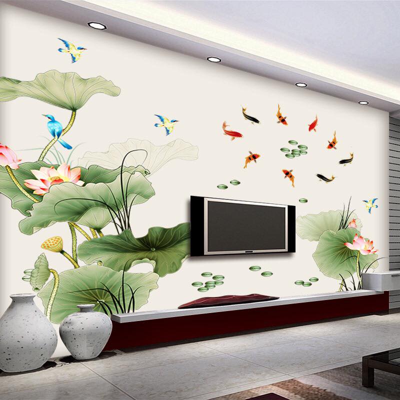 [HCM]DECAL DÁN TƯỜNG ĐẦM SEN TO