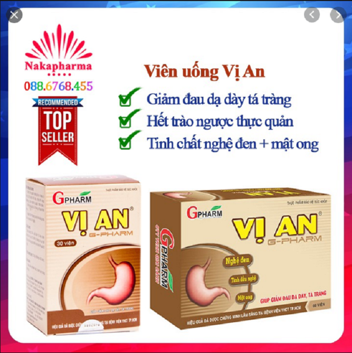 VỊ AN 60 VIÊN – HỖ TRỢ V IÊM DẠ DÀY