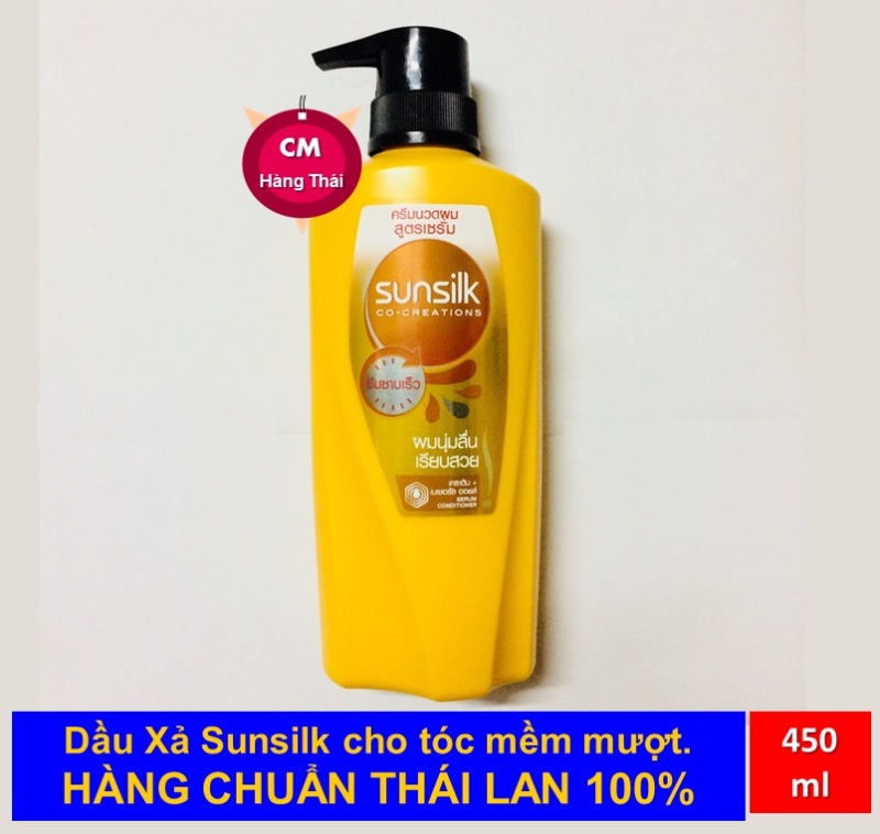 [2020] Dầu Xả Sunsilk màu VÀNG cho tóc mềm mượt, Thái Lan chai 450ml giá rẻ