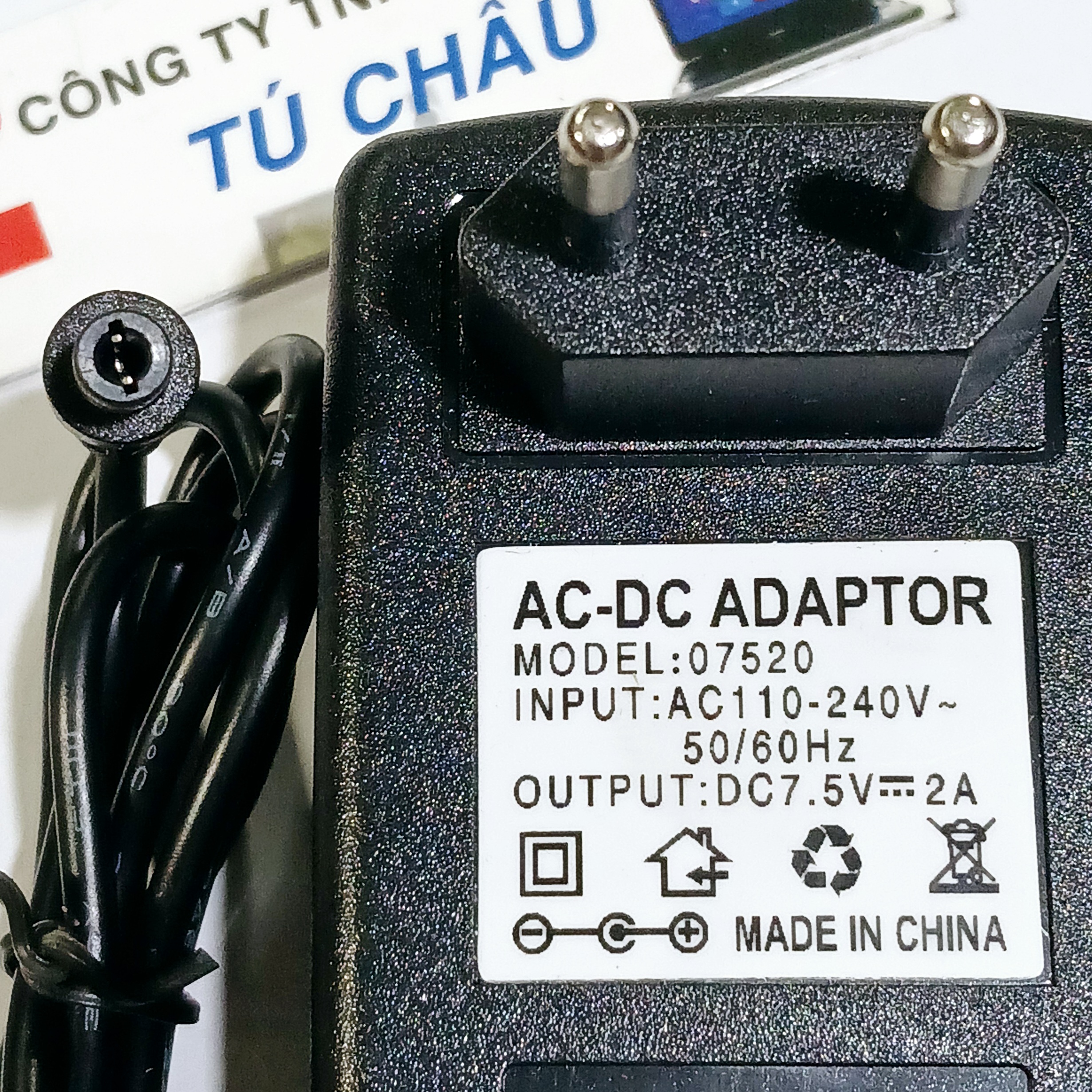 Adapter DC 7.5V - 1A  /  7.5V - 2A  / 7.5V - 3A ( Đầu cắm 5.5mm x 2.1mm)