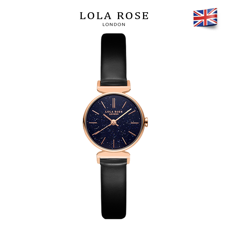 Đồng hồ nữ thanh lịch Lola Rose mặt tròn nhỏ 24mm đá bảo thạch galaxy lấp
